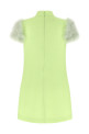 'Valentino Garavani' Feather Dress Green