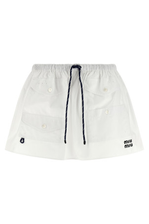 Поплінова спідниця Біла MIU MIU MG2643SOOO10RGF0009