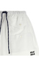 Юбка из поплина Белая MIU MIU MG2643SOOO10RGF0009