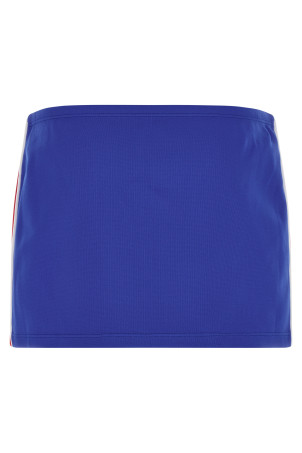 Logo embroidery skirt Blue