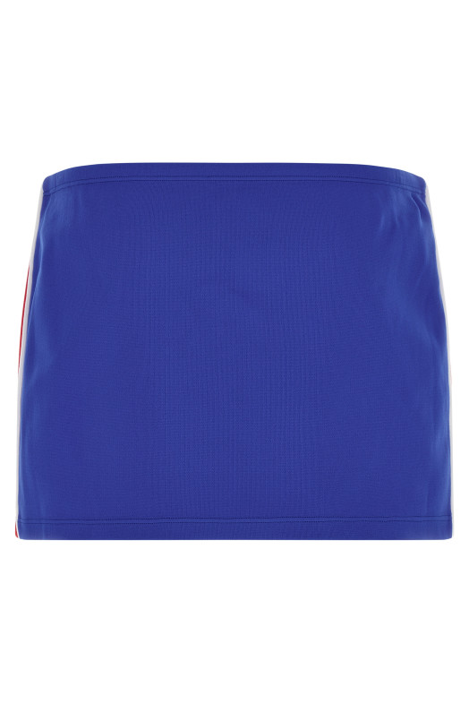 Logo embroidery skirt Blue