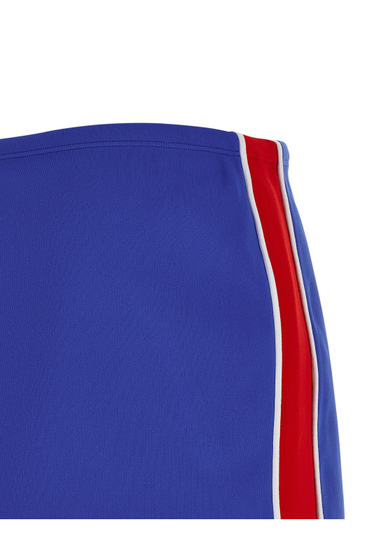 Logo embroidery skirt Blue