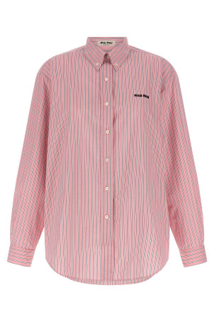 'button down' striped shirt Pink