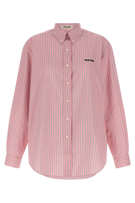 'button down' striped shirt Pink