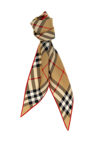 Check silk scarf Multicolor