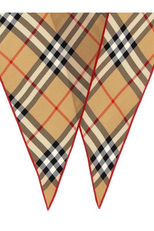 Check silk scarf Multicolor