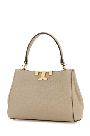 Кожаная мини-сумочка Eleanor серого цвета голубиного оттенка Blue TORY BURCH (171235)