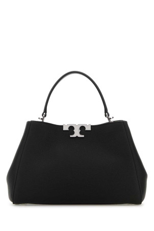 Black leather medium Eleanor handbag TORY BURCH (177217)