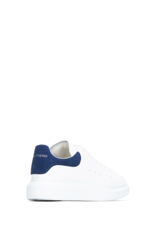White leather sneakers with blue suede heel White ALEXANDER MCQUEEN (553770WHGP7)