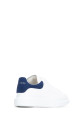 White leather sneakers with blue suede heel White ALEXANDER MCQUEEN (553770WHGP7)