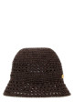 Коричневая шляпа-ведро из рафии MIU MIU (5HC2872DO1)