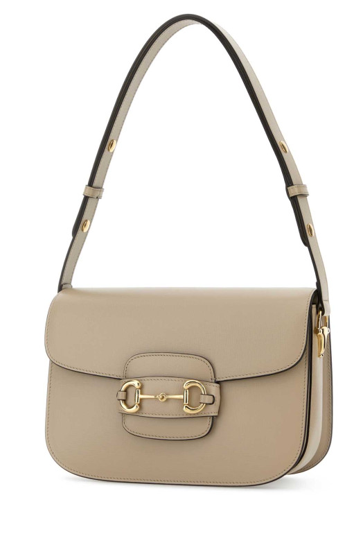 Beige leather medium Gucci Horsebit 1955 shoulder bag GUCCI (6022041AAV5)