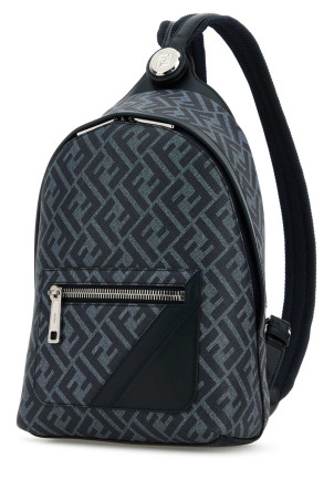Multicolor canvas and leather small Fendi Chiodo Diagonal backpack FENDI (7VZ077ASIC)