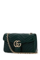 Темно-зеленая сумка через плечо GG Marmont из кожи наппа GUCCI (837267AAE38)