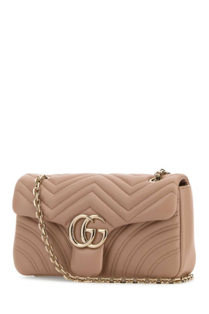 Powder pink nappa leather medium GG Marmont shoulder bag GUCCI (837267AAE38)