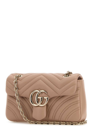 Powder pink nappa leather small GG Marmont shoulder bag GUCCI (837280AAE38)