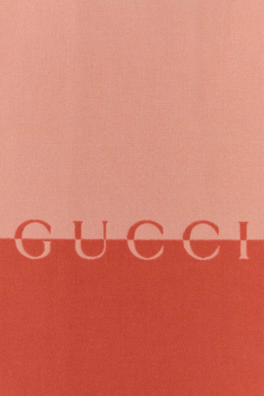 Двухцветный шарф из шерстяной смеси GUCCI (8531813GB02)