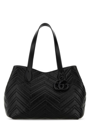 Black leather shopping bag Black GUCCI (855279AAFS1)