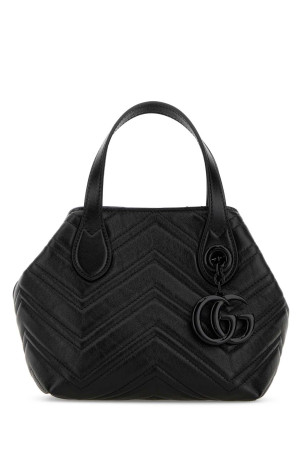 Black leather small GG Marmont handbag Black GUCCI (855391AAFS1)