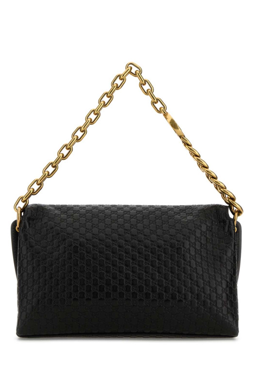 Черная кожаная сумка среднего размера через плечо Черная GUCCI (857622AAF1I)