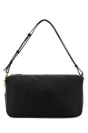 Black leather Gucci Half Horsebit shoulder bag Black GUCCI (862530AAFDM)