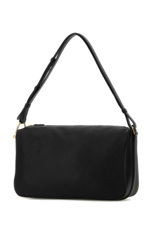 Black leather Gucci Half Horsebit shoulder bag Black GUCCI (862530AAFDM)