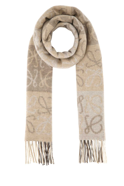 Embroidered wool blend scarf Lactic LOEWE (F810487X17)