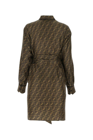 Printed satin shirt dress FENDI (FDB613A8G3)
