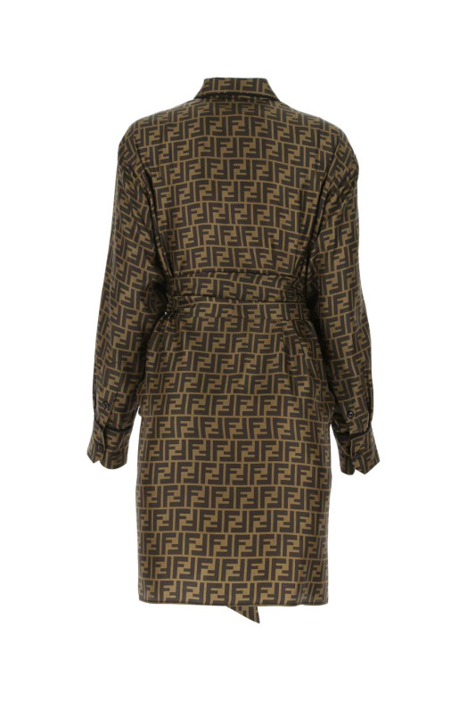 Printed satin shirt dress FENDI (FDB613A8G3)