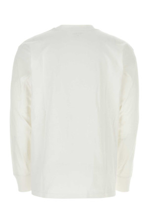 White cotton L/S American Script T-shirt CARHARTT WIP (I029955)