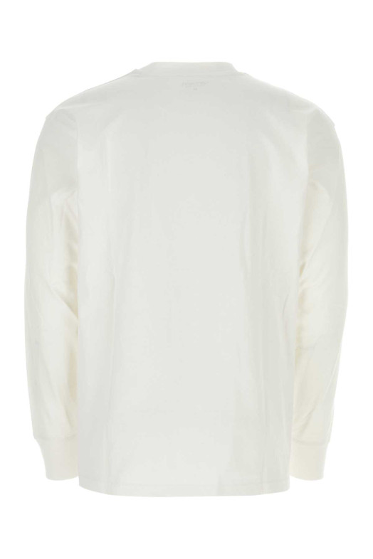 White cotton L/S American Script T-shirt CARHARTT WIP (I029955)