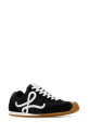 Black suede and nylon Flow Runner sneakers White/Black LOEWE (M816282XB3)