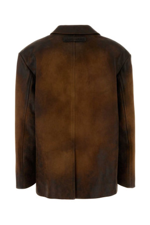 Brown leather blazer MIU MIU (MPG516SOOO18BT)