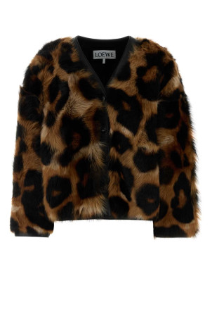 Printed shearling jacket Brown LOEWE (S540Y2SL13)
