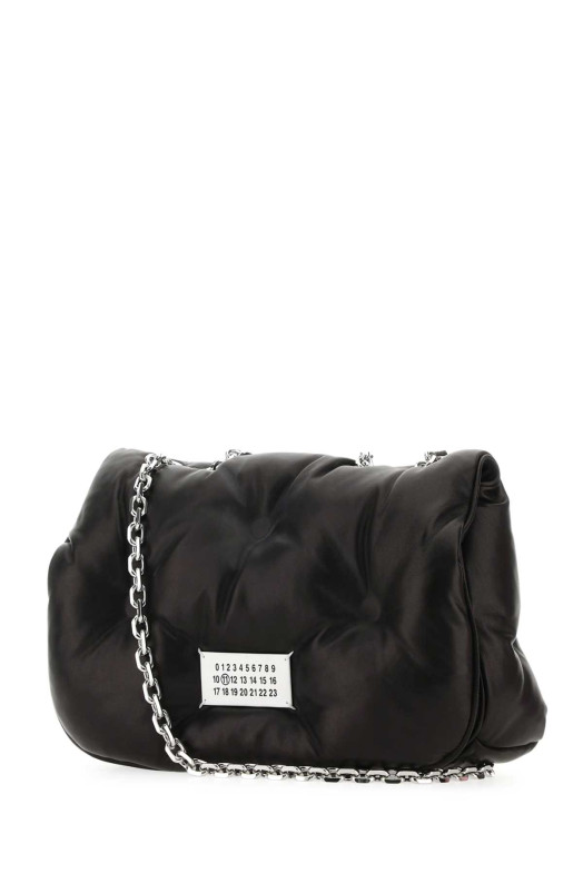 Black nappa leather medium Glam Slam shoulder bag MAISON MARGIELA (S56WG0169P4300)