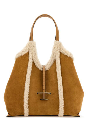 Ochre suede shopping bag TOD'S (XBWTSBA03M0UTA)