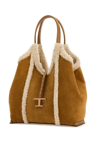 Ochre suede shopping bag TOD'S (XBWTSBA03M0UTA)