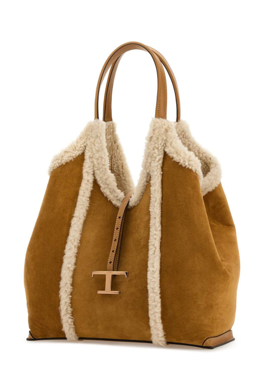 Ochre suede shopping bag TOD'S (XBWTSBA03M0UTA)
