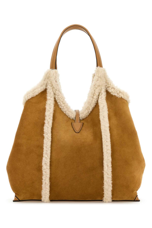 Ochre suede shopping bag TOD'S (XBWTSBA03M0UTA)