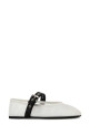 White mesh ballerinas Black MIU MIU (5F373EF005099)