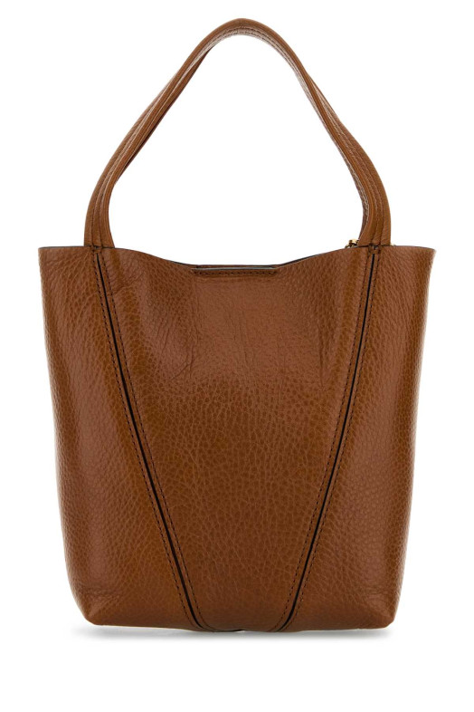 Кожаная сумка для покупок Spin небольшого размера цвета карамель CHLOE (CH25SS812N84) CHLOÉ