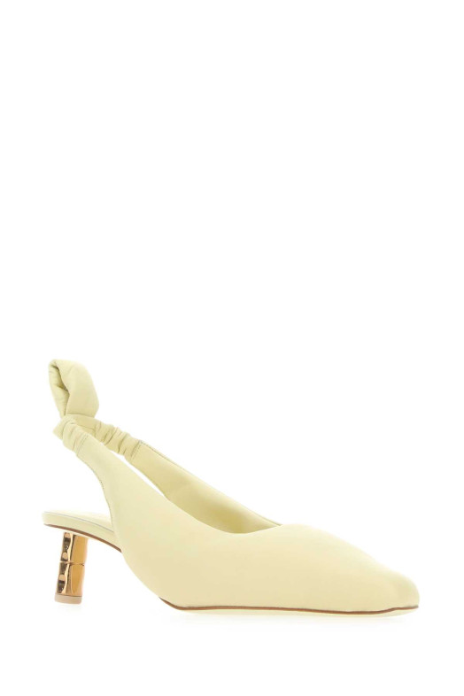 Pastel yellow nappa leather Puffy pumps BOYY (PUFFYSLINGBACKPUMP)