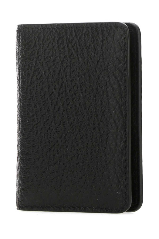Black leather card holder MAISON MARGIELA (S56UI0128P4455)