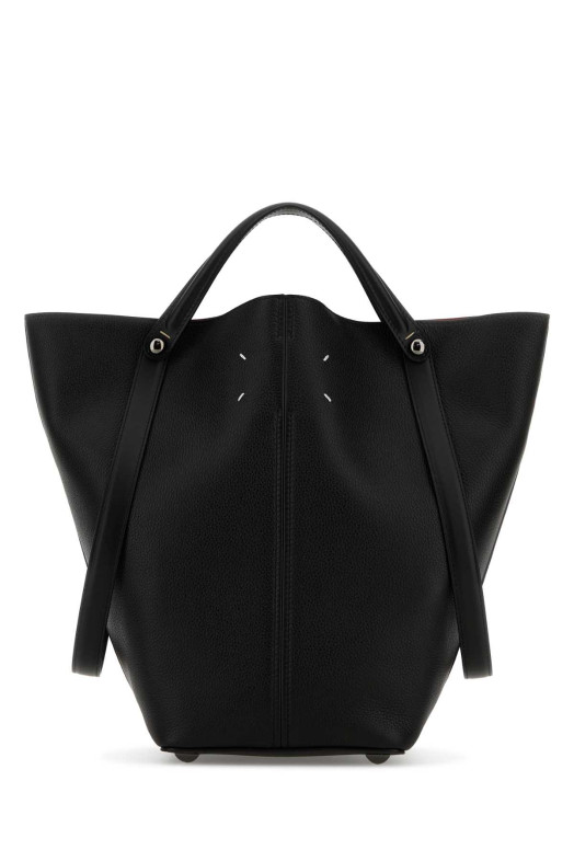 Black leather bucket bag MAISON MARGIELA (SB1WD0039P7268)
