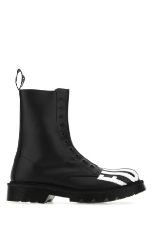 Black leather ankle boots Black VTMNTS (VL12BO200B)