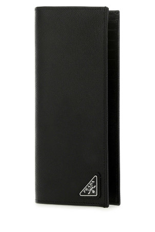 Black leather wallet Black PRADA (2MV836QHH)