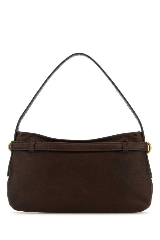 Шоколадная сумка через плечо из кожи наппа Avenue MIU MIU (5BC1822BBL)