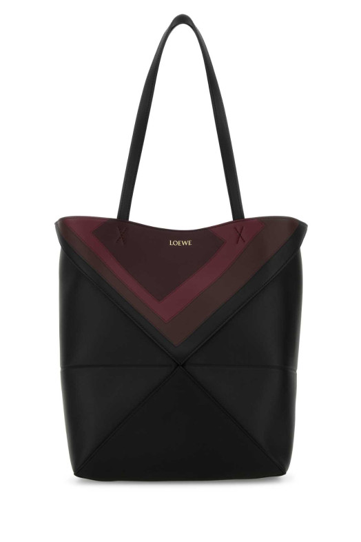 Черная кожаная сумка Puzzle Fold LOEWE (A779G50X96)