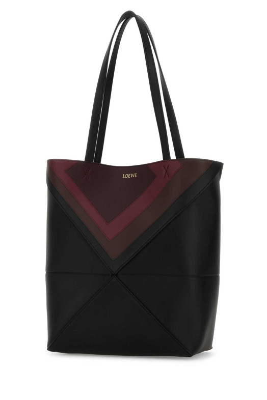 Черная кожаная сумка Puzzle Fold LOEWE (A779G50X96)