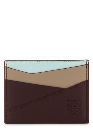 Багатоколірний шкіряний картхолдер Puzzle LOEWE (C510Q77X06)